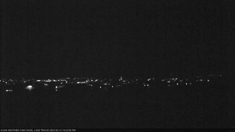 Lake Travis webcam, February 12, 2023 10:25 PM CT