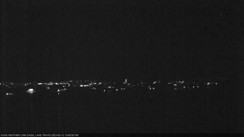 Lake Travis webcam, February 12, 2023 10:45 PM CT
