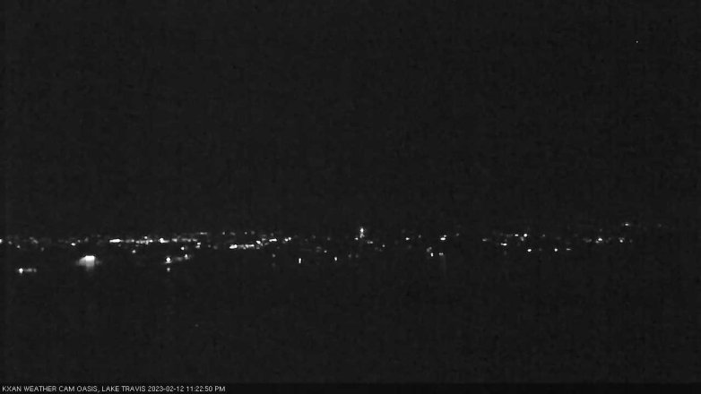 Lake Travis webcam, February 12, 2023 11:25 PM CT