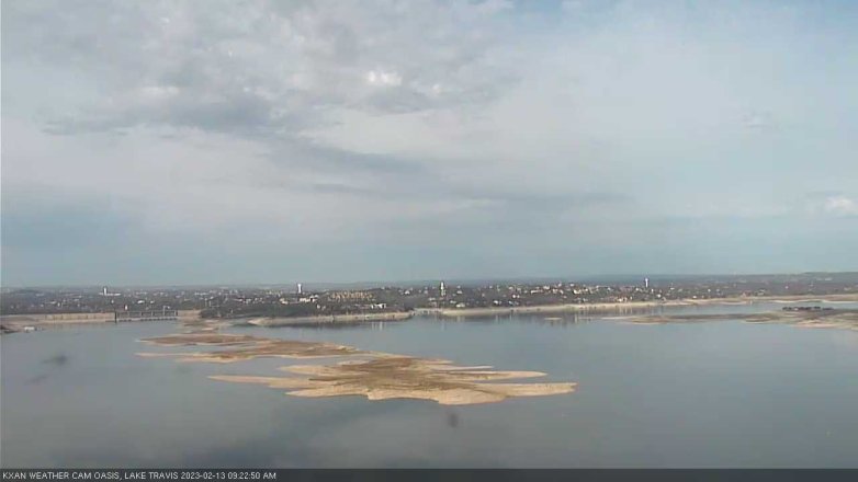 Lake Travis webcam, February 13, 2023 9:25 AM CT