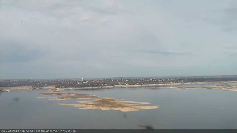 Lake Travis webcam, February 13, 2023 9:45 AM CT