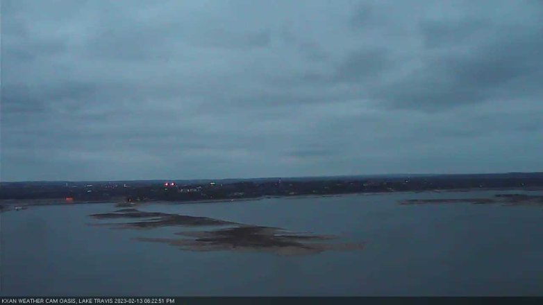 Lake Travis webcam, February 13, 2023 6:25 PM CT