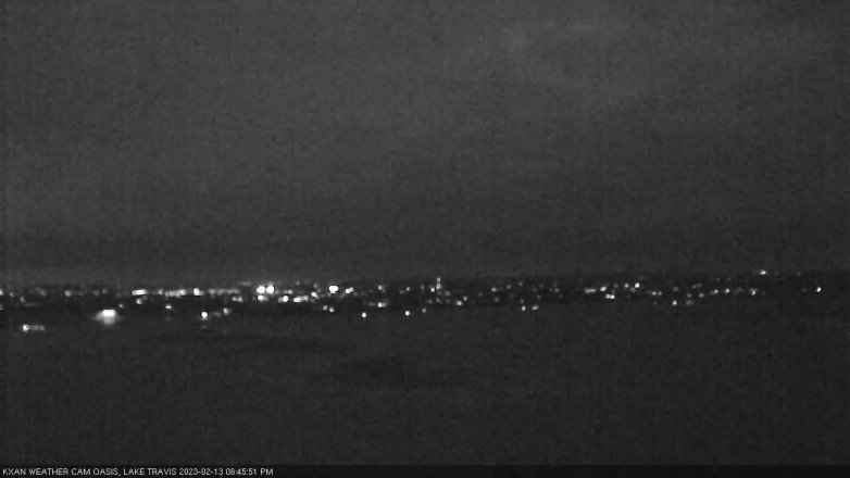 Lake Travis webcam, February 13, 2023 6:45 PM CT