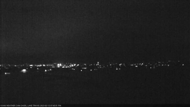 Lake Travis webcam, February 13, 2023 7:45 PM CT