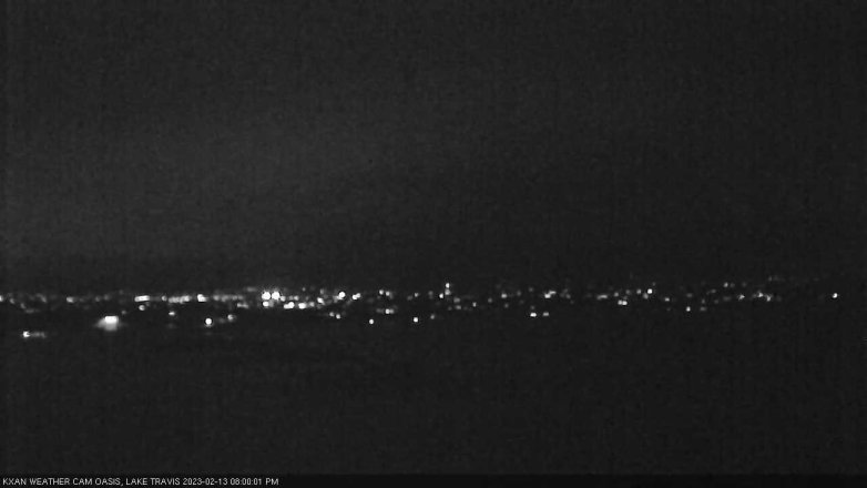 Lake Travis webcam, February 13, 2023 8:00 PM CT