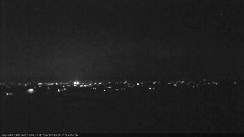 Lake Travis webcam, February 13, 2023 8:45 PM CT