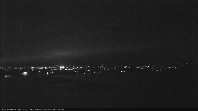 Lake Travis webcam, February 13, 2023 9:25 PM CT