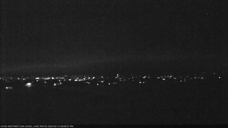 Lake Travis webcam, February 13, 2023 9:45 PM CT