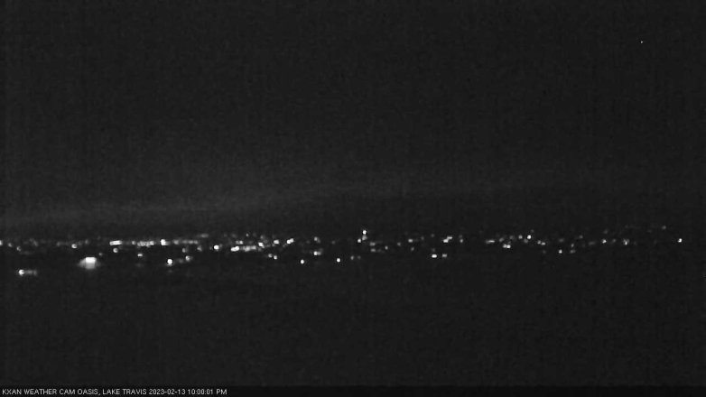 Lake Travis webcam, February 13, 2023 10:00 PM CT