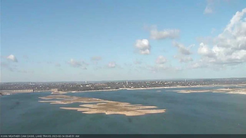 Lake Travis webcam, February 14, 2023 9:45 AM CT