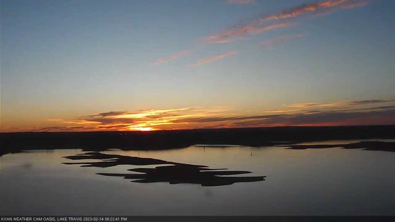 Lake Travis webcam, February 14, 2023 6:25 PM CT