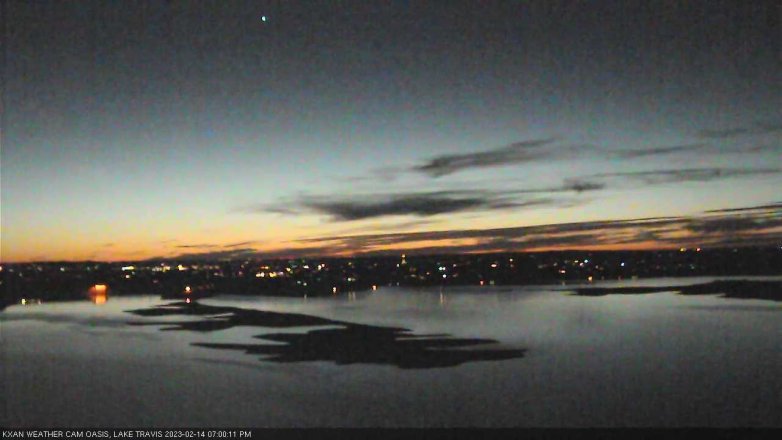 Lake Travis webcam, February 14, 2023 7:00 PM CT