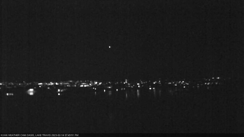 Lake Travis webcam, February 14, 2023 7:45 PM CT