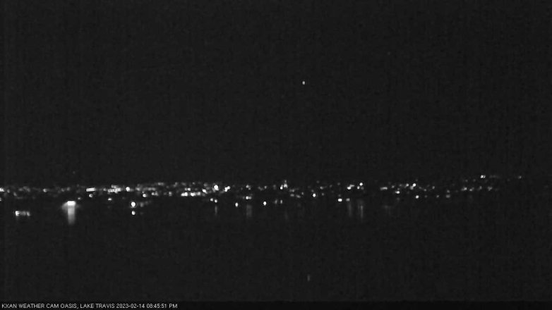 Lake Travis webcam, February 14, 2023 8:45 PM CT