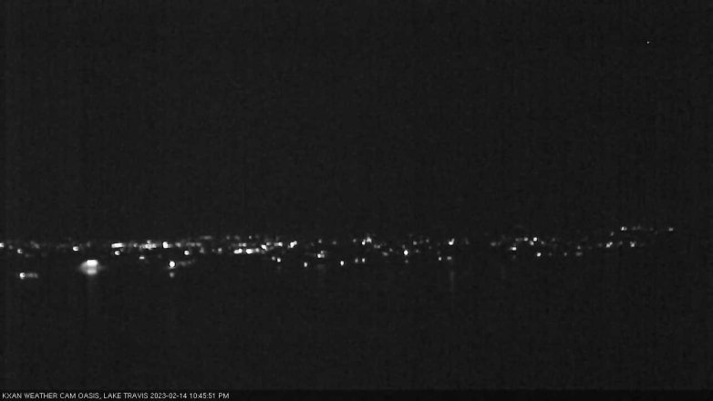 Lake Travis webcam, February 14, 2023 10:45 PM CT