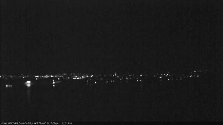 Lake Travis webcam, February 14, 2023 11:25 PM CT