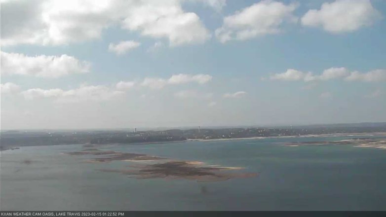 Lake Travis webcam, February 15, 2023 1:25 PM CT