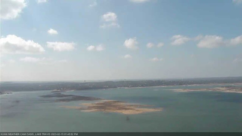 Lake Travis webcam, February 15, 2023 1:45 PM CT