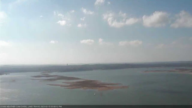 Lake Travis webcam, February 15, 2023 3:00 PM CT