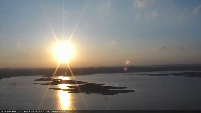 Lake Travis webcam, February 15, 2023 6:00 PM CT
