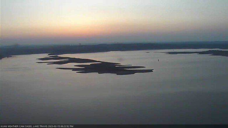 Lake Travis webcam, February 15, 2023 6:25 PM CT