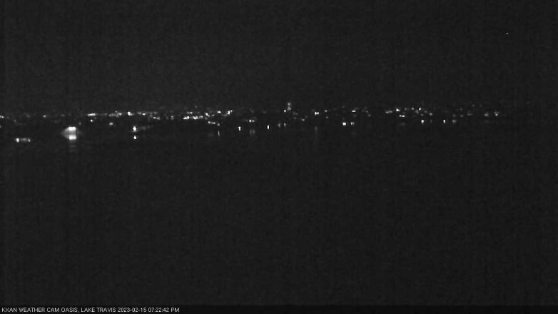 Lake Travis webcam, February 15, 2023 7:25 PM CT
