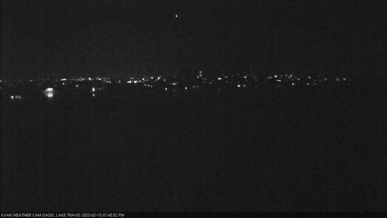 Lake Travis webcam, February 15, 2023 7:45 PM CT