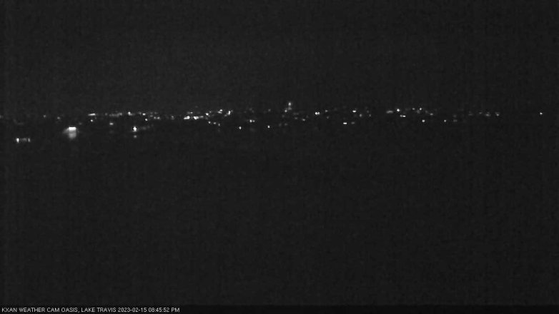 Lake Travis webcam, February 15, 2023 8:45 PM CT