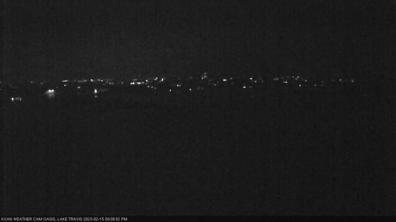 Lake Travis webcam, February 15, 2023 9:00 PM CT