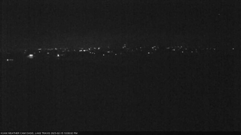 Lake Travis webcam, February 15, 2023 10:00 PM CT