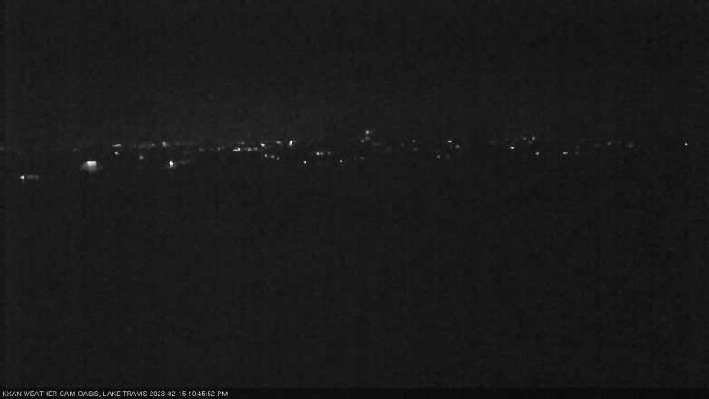 Lake Travis webcam, February 15, 2023 10:45 PM CT