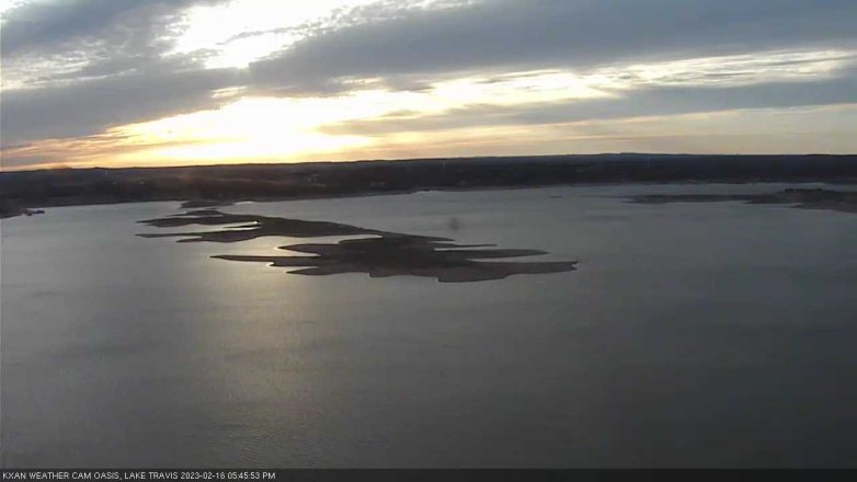 Lake Travis webcam, February 16, 2023 5:45 PM CT
