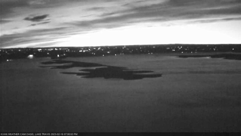 Lake Travis webcam, February 16, 2023 7:00 PM CT