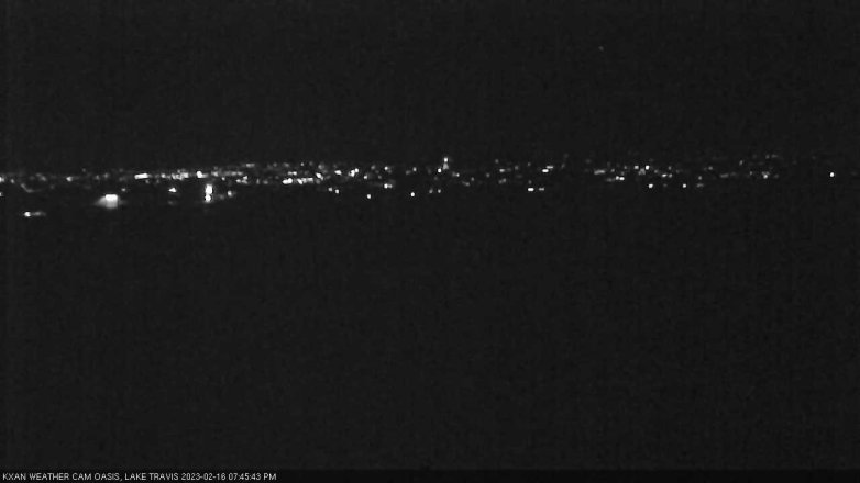 Lake Travis webcam, February 16, 2023 7:45 PM CT