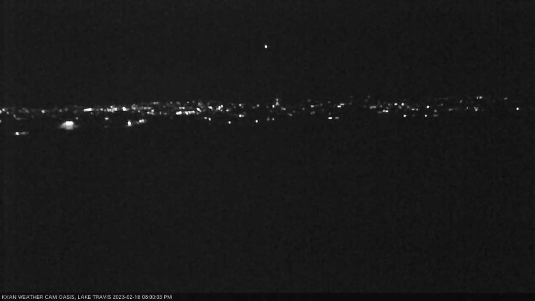 Lake Travis webcam, February 16, 2023 8:00 PM CT