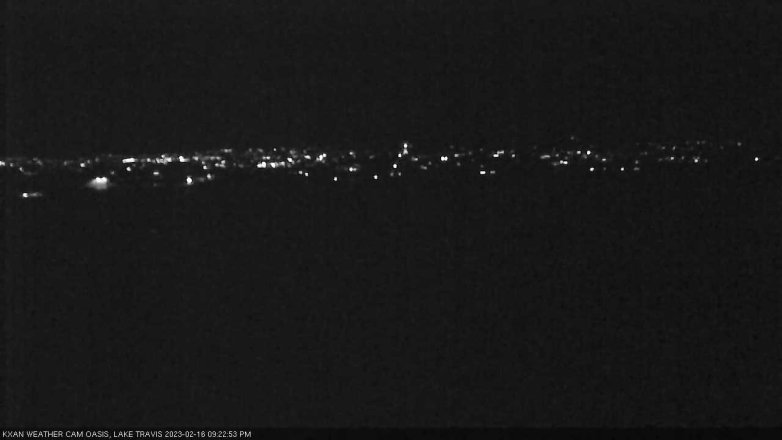 Lake Travis webcam, February 16, 2023 9:25 PM CT