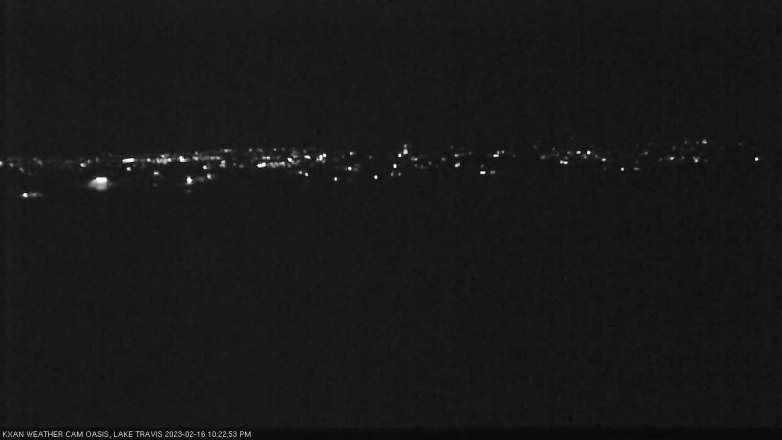 Lake Travis webcam, February 16, 2023 10:25 PM CT