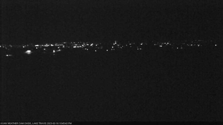 Lake Travis webcam, February 16, 2023 10:45 PM CT