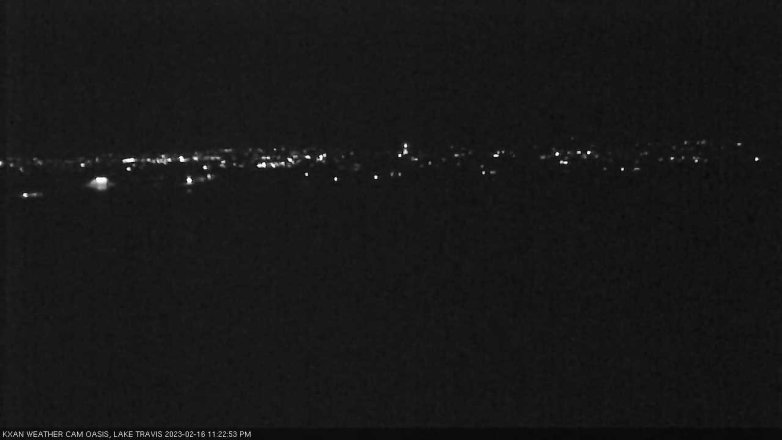 Lake Travis webcam, February 16, 2023 11:25 PM CT