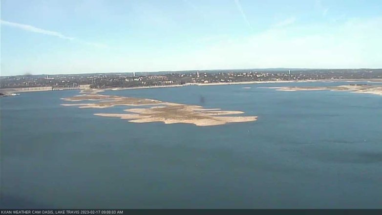 Lake Travis webcam, February 17, 2023 9:00 AM CT