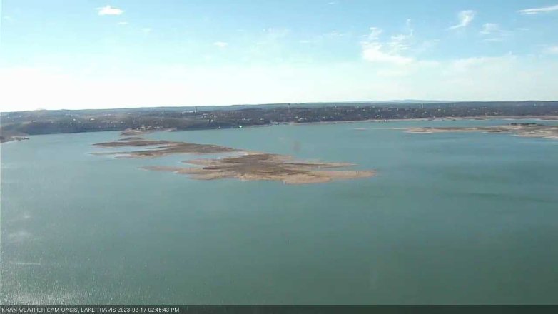 Lake Travis webcam, February 17, 2023 2:45 PM CT