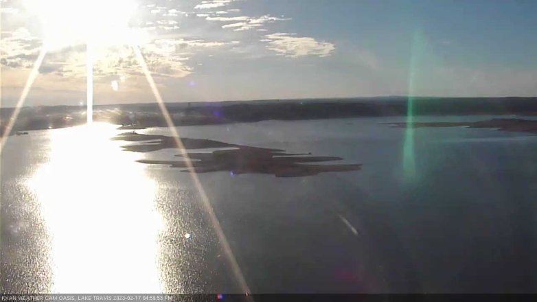 Lake Travis webcam, February 17, 2023 5:00 PM CT