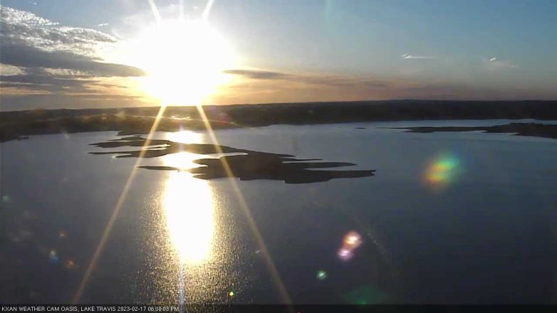 Lake Travis webcam, February 17, 2023 6:00 PM CT