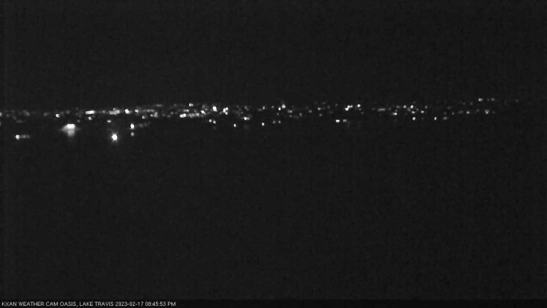 Lake Travis webcam, February 17, 2023 8:45 PM CT
