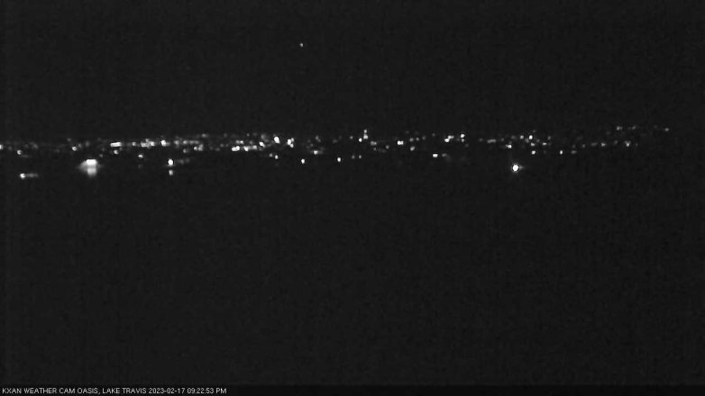 Lake Travis webcam, February 17, 2023 9:25 PM CT
