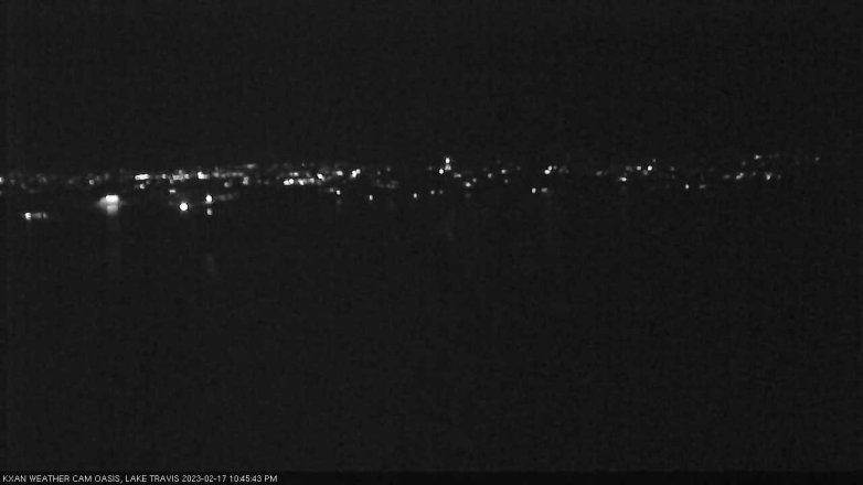 Lake Travis webcam, February 17, 2023 10:45 PM CT