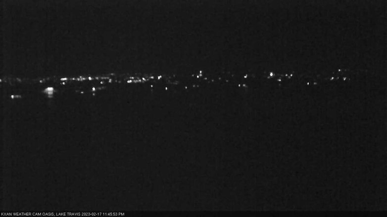 Lake Travis webcam, February 17, 2023 11:45 PM CT