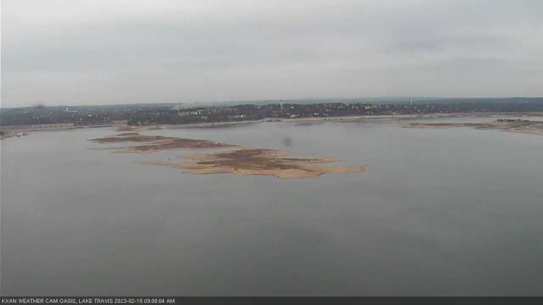 Lake Travis webcam, February 18, 2023 9:00 AM CT