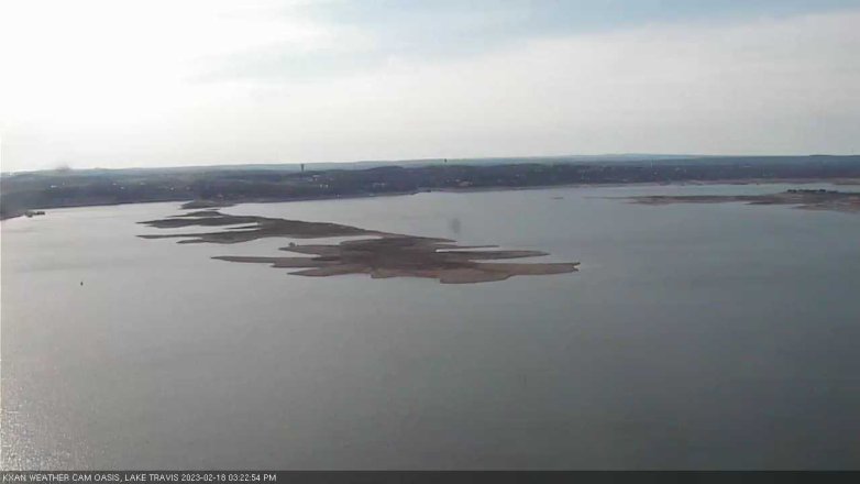 Lake Travis webcam, February 18, 2023 3:25 PM CT
