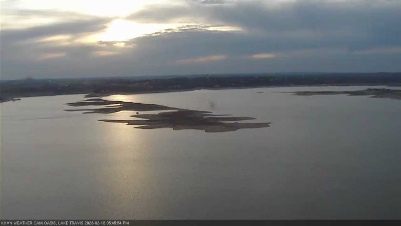 Lake Travis webcam, February 18, 2023 5:45 PM CT